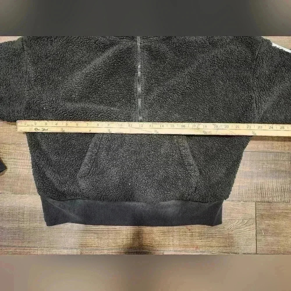 Calvin Klein Performance Women's Black Sherpa 1/4 Zip Pullover Cropped Size M - Picture 6 of 7